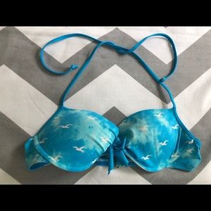 Hollister Blue Push-Up Bikini Top